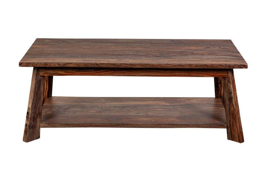 Porter Designs - Kalispell Solid Sheesham Wood Coffee Table, Natural - 05-116-02-PDU114H veiw 2