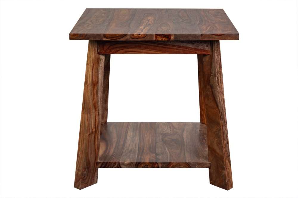 Porter Designs Kalispell Solid Sheesham Wood End Table, Natural veiw 3