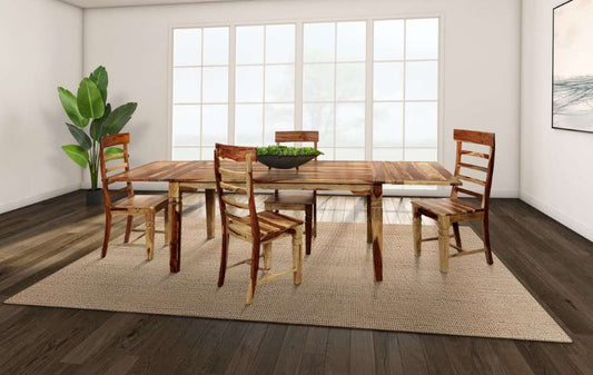 Porter Designs - Taos Solid Sheesham Wood 72in - 112in Extension Dining Table, Natural - 07-196-01-9039N veiw 2