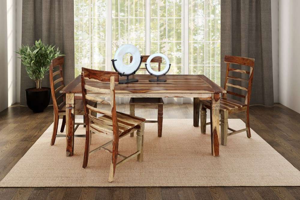 Porter Designs - Taos Solid Sheesham Wood 72in - 112in Extension Dining Table, Natural - 07-196-01-9039N veiw 5
