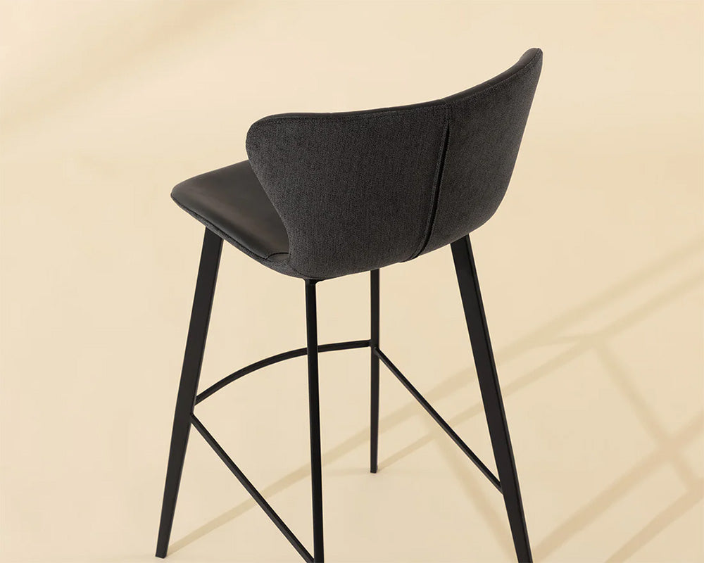 Sunpan - Junction Arabella Barstool - Bravo Portabella / Polo Club Kohl Grey - 104491 view 9