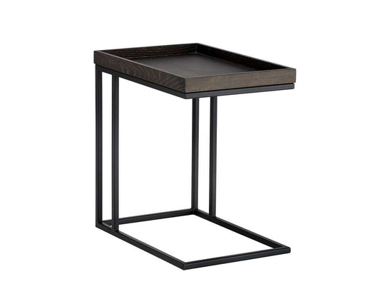 Sunpan - Artezia Arden C-Shaped End Table - Black - Charcoal Grey - 104615 veiw 2