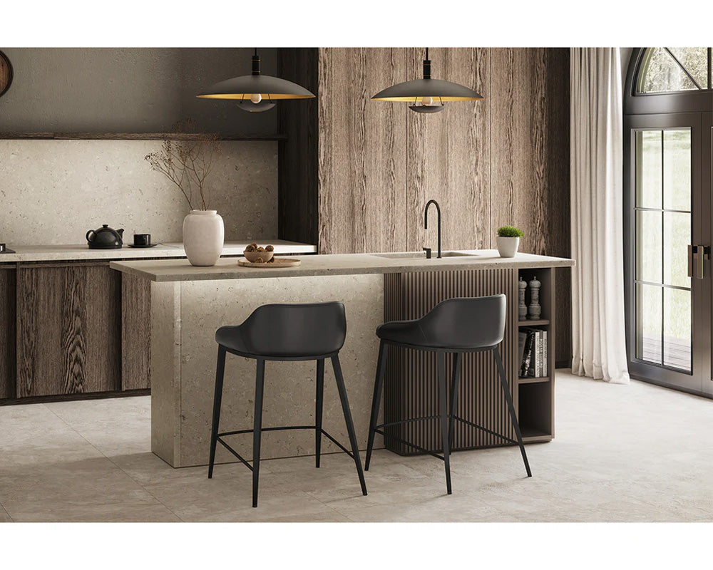 Sunpan - Astra Counter Stool - Black - Nightfall Black - 111081 view 11