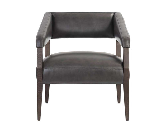 Sunpan - Westport Carlyle Lounge Chair - Brentwood Charcoal Leather - 110530 veiw 2