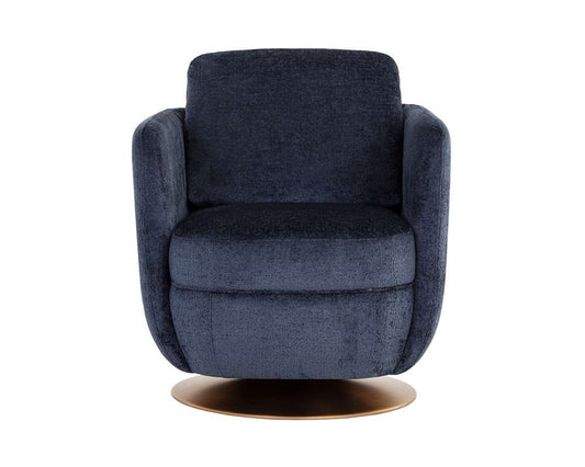 Sunpan - Gilley Swivel Lounge Chair - Bergen Navy - 109310 veiw 2