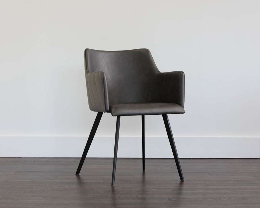 Sunpan - Junction Griffin Dining Armchair - Town Grey / Roman Grey - 103243_CLOSEOUT veiw 4