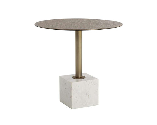 Sunpan - Kata Bistro Table - White Marble - 32in - 109639 veiw 2