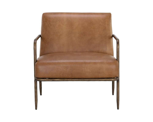 Sunpan - Lathan Lounge Chair - Tan Leather - 111358 veiw 2