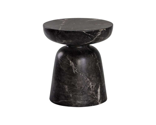 Sunpan - MIXT Lucida End Table - Marble Look - Black - 105011 veiw 2
