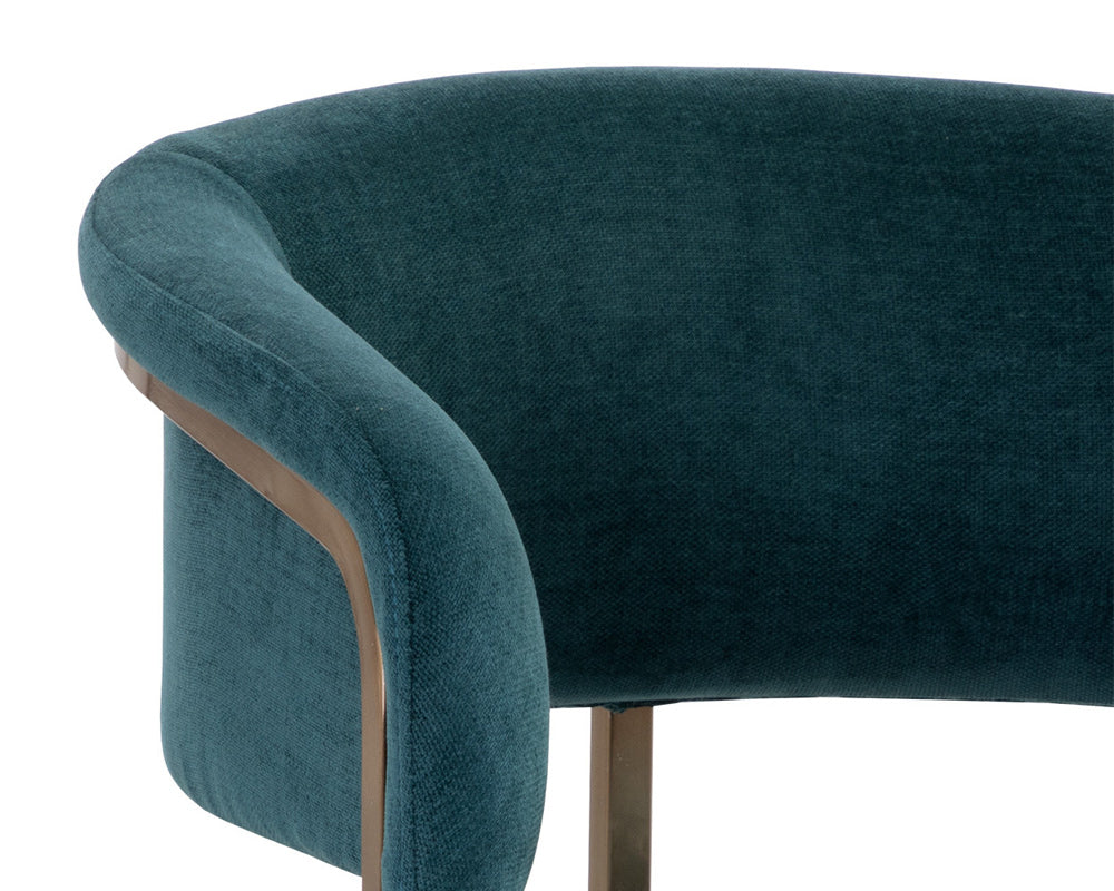 Sunpan - Ikon Marris Dining Armchair - Gold - Danny Teal - 109049 view 8