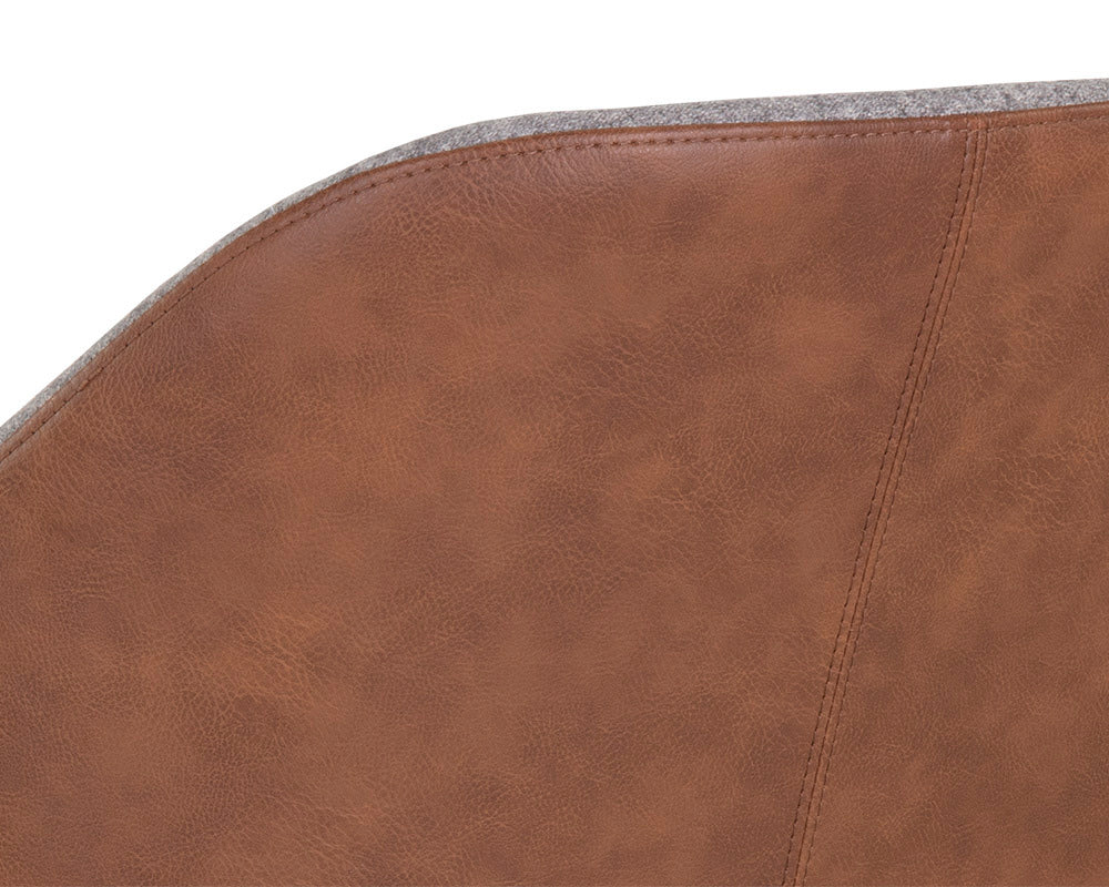 Sunpan - Junction Mccoy Swivel Dining Chair - November Grey / Cinnamon Brown - 107564 view 8