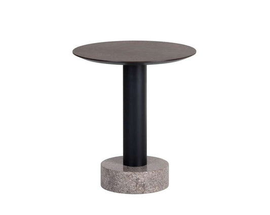 Sunpan - Artezia Monaco End Table - Black - Grey Marble / Raw Umber - 104630 veiw 2