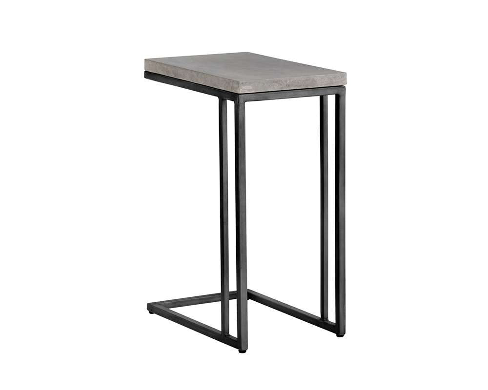Sunpan - Solterra Sawyer End Table - Black - Grey - 102166 veiw 3