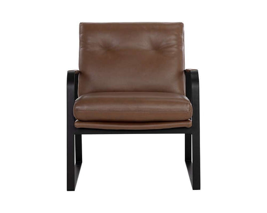 Sunpan - Sterling Lounge Chair - Missouri Mahogany Leather - 107698_CLOSEOUT veiw 2