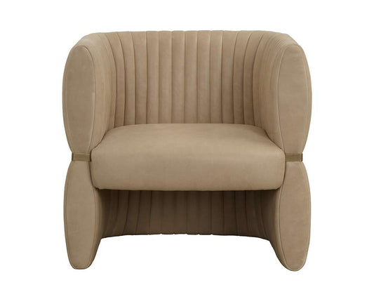 Sunpan - Tryor Lounge Chair - Sahara Sand Leather - 111009 veiw 2