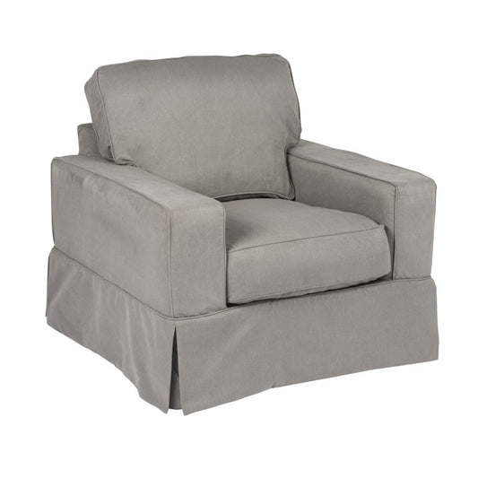 Sunset Trading - Americana Slipcovered Chair Performance Gray - SU-108520-391094 veiw 2