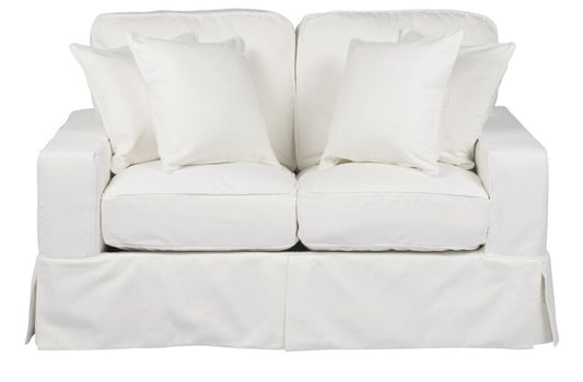 Sunset Trading - Americana Slipcovered Loveseat Performance White - SU-108510-391081 veiw 2