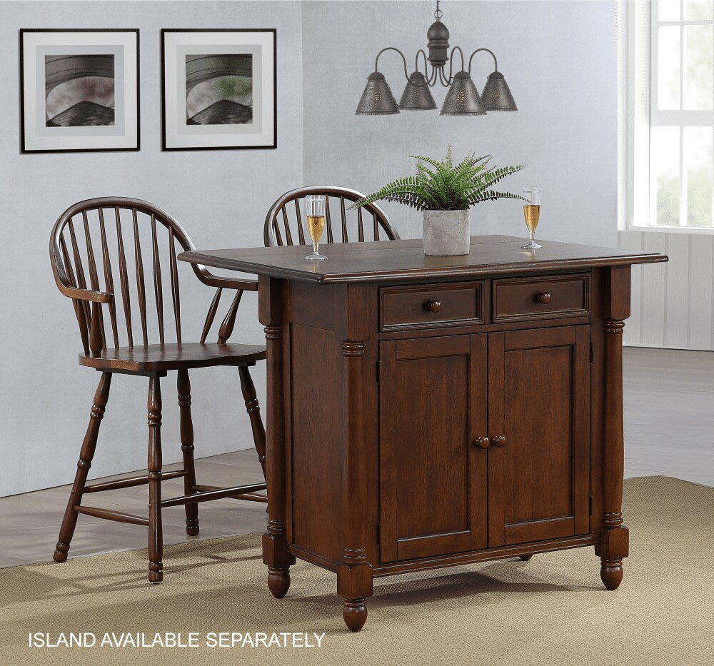 Sunset Trading - Andrews 24in Counter Height Windsor Arm Stool - Distressed Chestnut Brown (Set of 2) - DLU-ADW-B3024A-CT-2 veiw 8