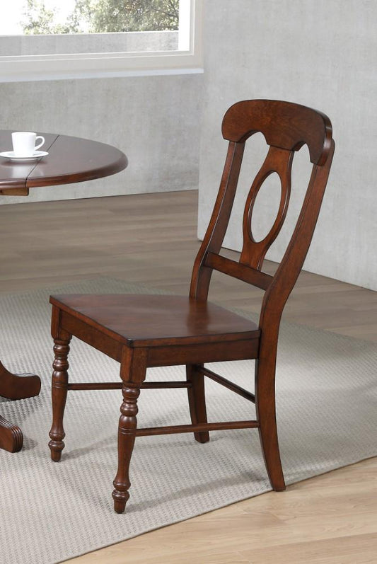 Sunset Trading - Andrews Napoleon Dining Chair In Chestnut (Set of 2) - DLU-ADW-C50-CT-2 veiw 2