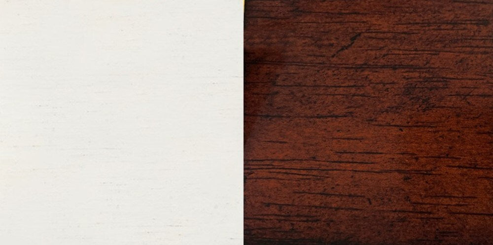 Sunset Trading - Andrews Round Drop Leaf Pub Table In Antique White With Chestnut Top - DLU-ADW4242CB-AW veiw 5