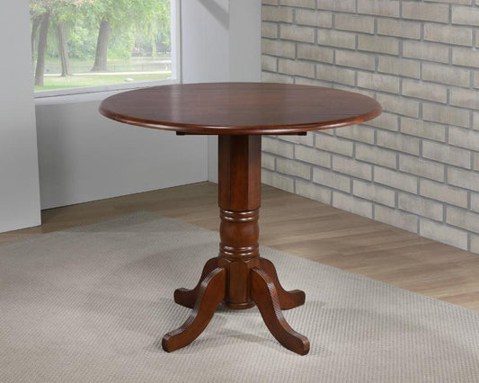Sunset Trading - Andrews Round Drop Leaf Pub Table In Chestnut - DLU-ADW4242CB-CT veiw 2