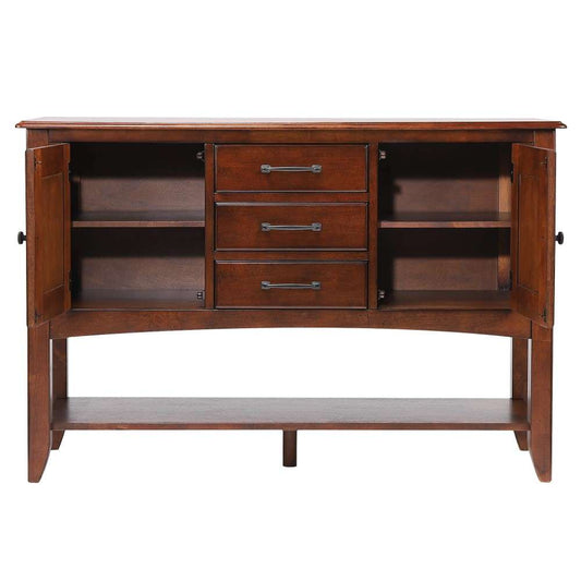 Sunset Trading - Andrews Sideboard with Large Display Shelf in Chestnut Brown - DLU-ADW1122-SB-CT veiw 2