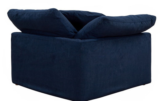 Sunset Trading - Contemporary Puff Collection Slipcover Only for 3PC 132in Sectional Sofa Navy Blue - SU-1458SC-49-2C-1A veiw 2