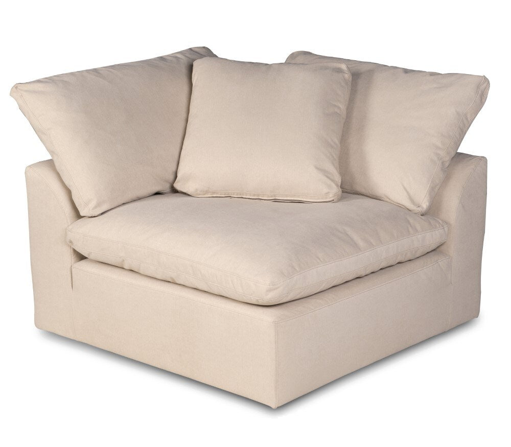 Sunset Trading - Contemporary Puff Collection Slipcover Only for 3PC 132in Sectional Sofa Tan/Beige - SU-1458SC-84-2C-1A veiw 6