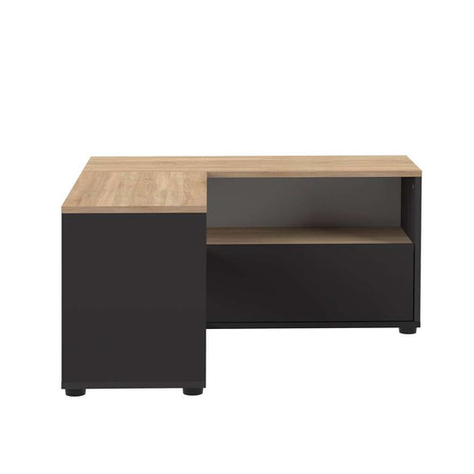 TEMAHOME - Angle 90 TV Stand in Black / Natural Oak Color - E3242A0776A01 veiw 2