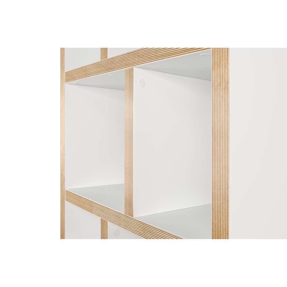 TEMAHOME - Berlin 5 Levels Bookcase 70 Cm in Pure White / Plywood - 9500320217 veiw 3