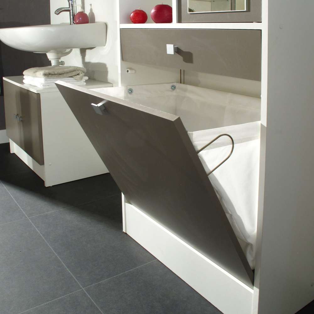 TEMAHOME - Combi Tall Laundry Cabinet in White / Taupe - E6083A2191A17 veiw 7