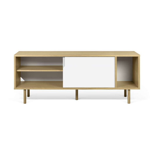 TEMAHOME - Dann 165 Sideboard with Wood Legs in Oak Frame, Pure White Doors, Oak Feet - 9500400520 veiw 2