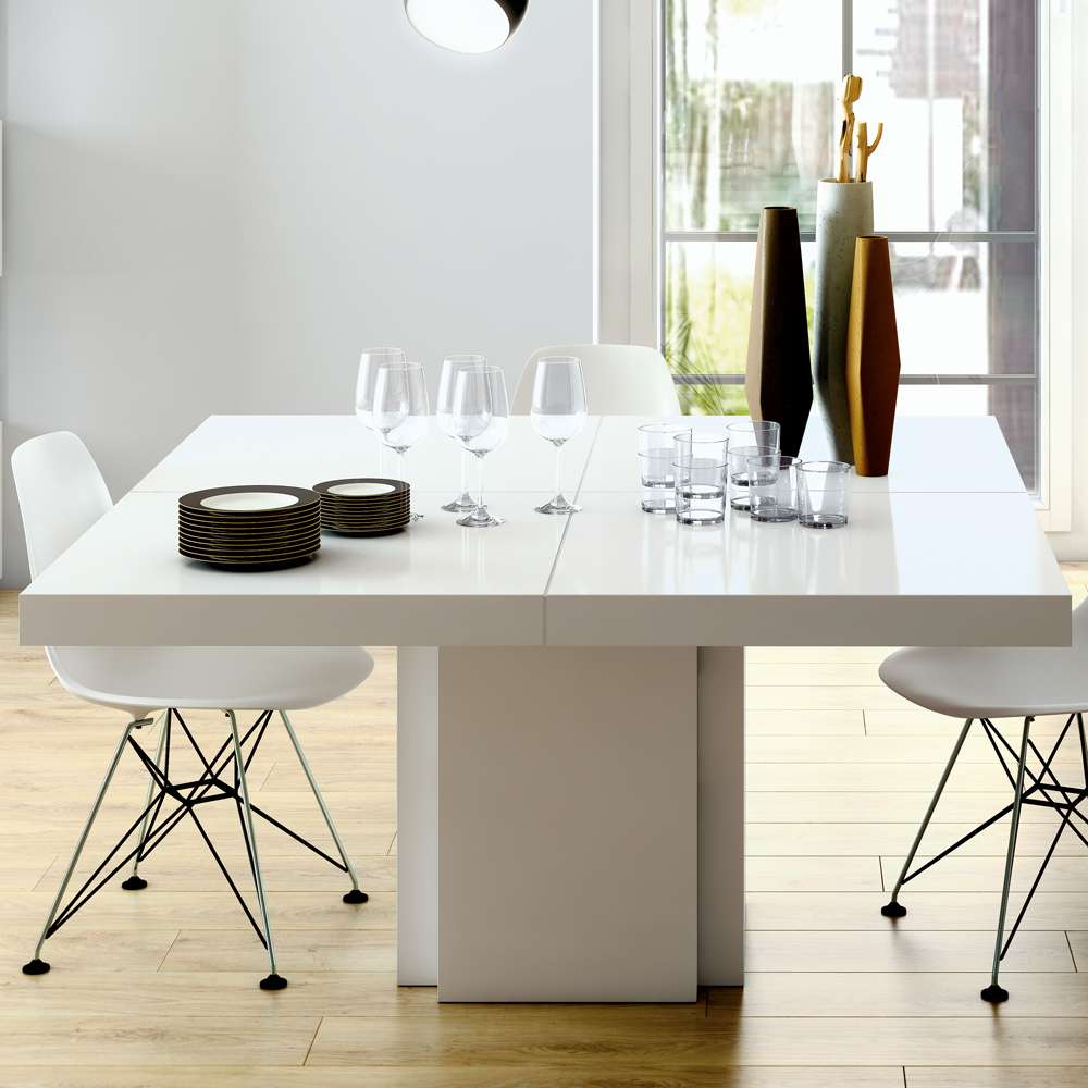 TEMAHOME - Dusk 59in Dining Table in High Gloss White - 9500612619 veiw 6
