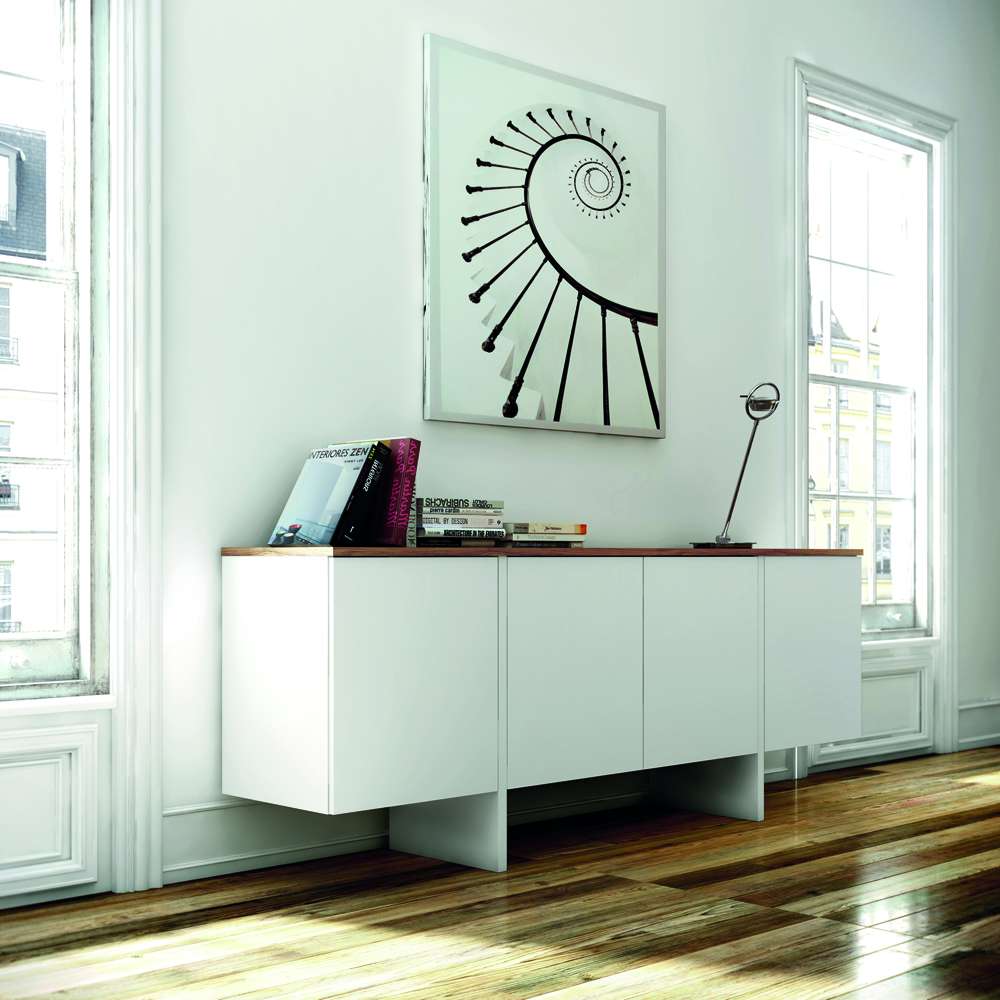 TEMAHOME - Edge Sideboard in Pure White / Walnut - 9500621680 veiw 4