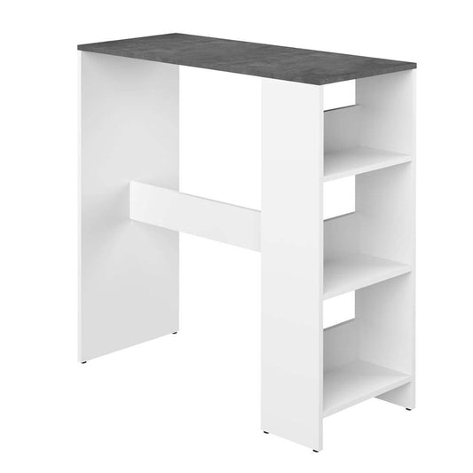 TEMAHOME - Gavarnie Bar Table in White / Concrete Look - E8088A2198X00 veiw 2