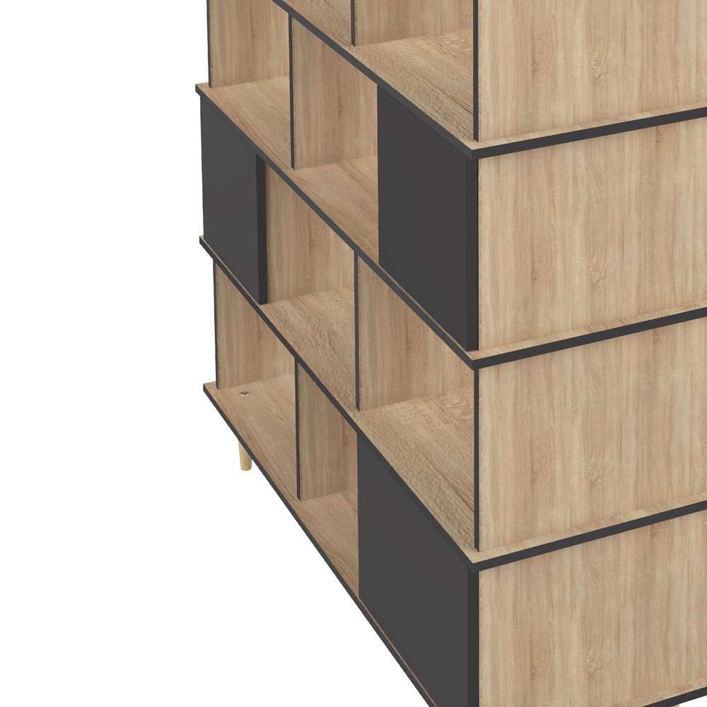 TEMAHOME - Iconic Bookshelf in Natural Oak Color / Black - X7770X8676A00 veiw 5