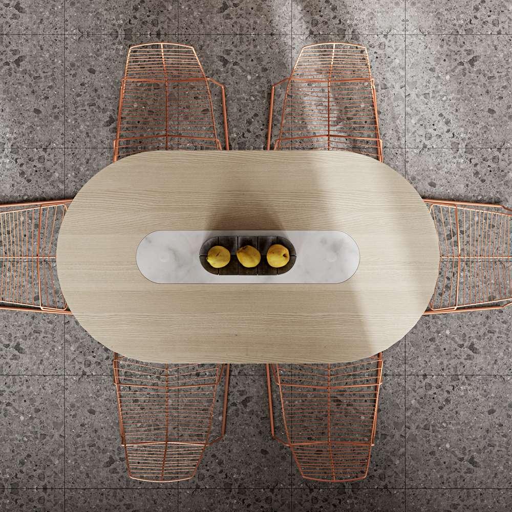 TEMAHOME - Lago Dining Table with Marble Insert in Light Oak / White Carrara - 9500614316 veiw 7