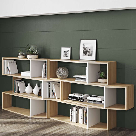 TEMAHOME - One Module Bookcase in Oak / Pure White - 9500320057 veiw 2