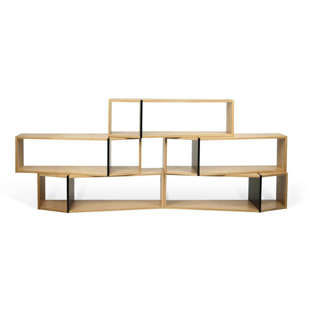 TEMAHOME - One Module Bookcase in Oak / Pure Black - 9500320040 veiw 1