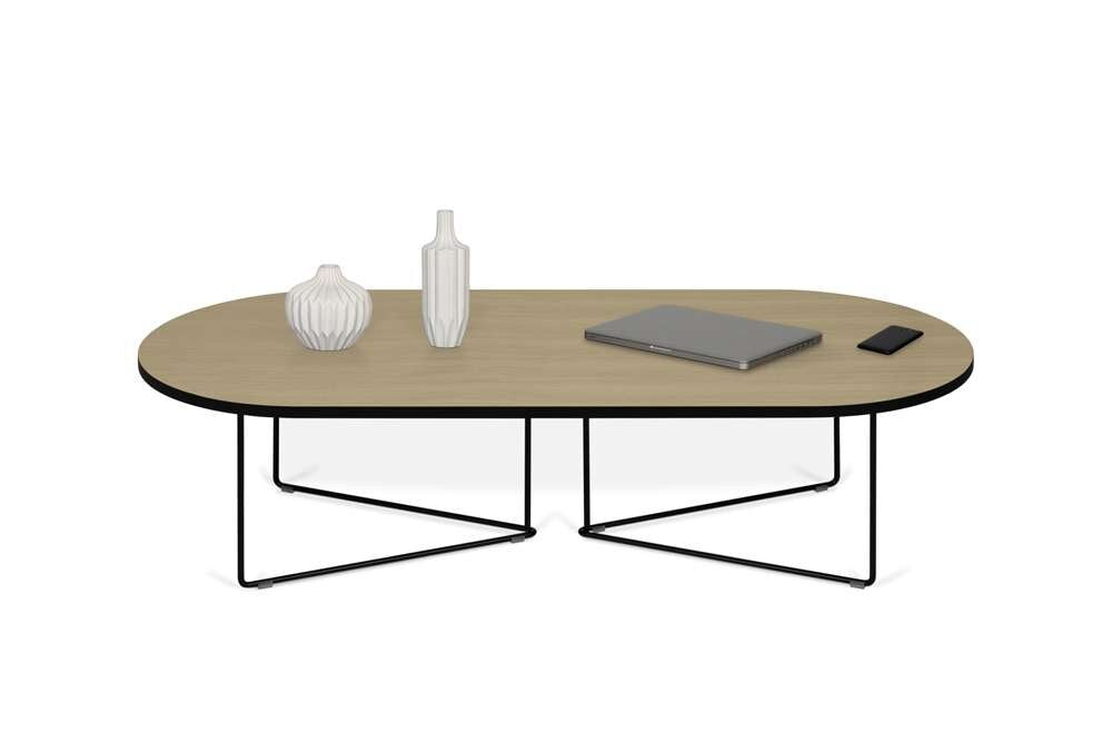 TEMAHOME - Oval Coffee Table in Light Oak and Black Steel - 9500629730 veiw 5