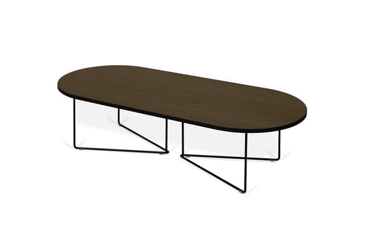 TEMAHOME - Oval Coffee Table in Walnut and Black Steel - 9500629709 veiw 2