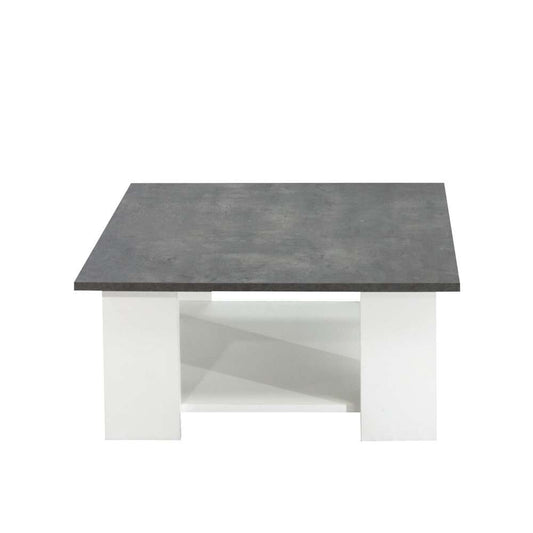 TEMAHOME - Square 67 Coffee Table in White / Concrete Look - E2084A2198X00 veiw 2