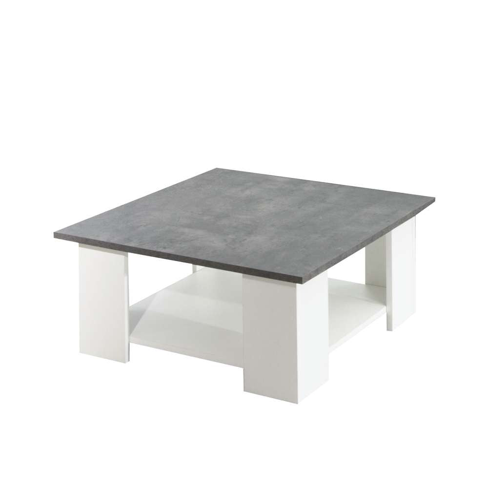 TEMAHOME - Square 67 Coffee Table in White / Concrete Look - E2084A2198X00 veiw 5
