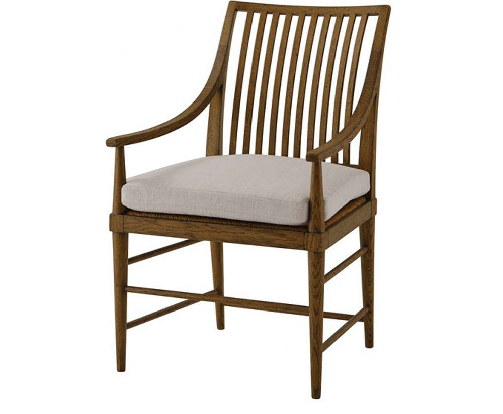 Theodore Alexander - Nova Dining Arm Chair III in Dusk Finish (Set of 2) - TAS41025-1BUT veiw 1