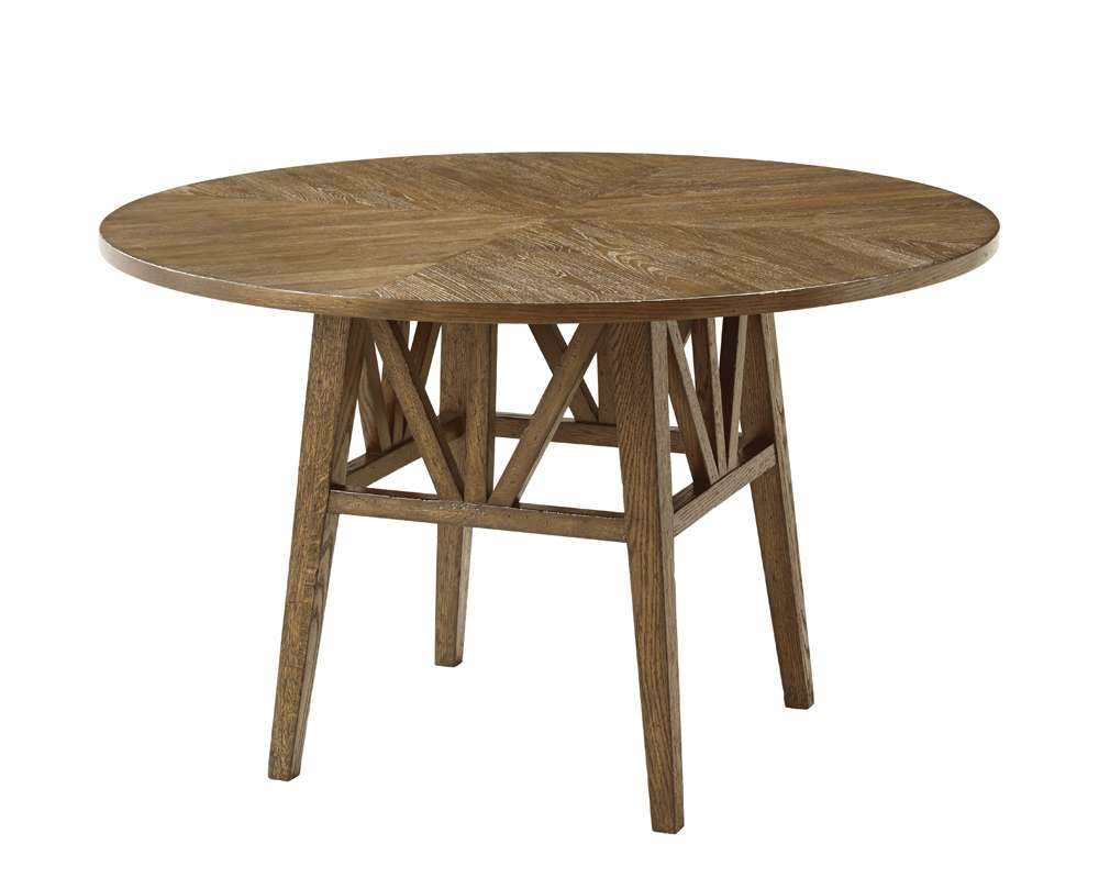 Theodore Alexander - Nova Round Dining Table in Dawn Finish - TAS54083-C253 veiw 1