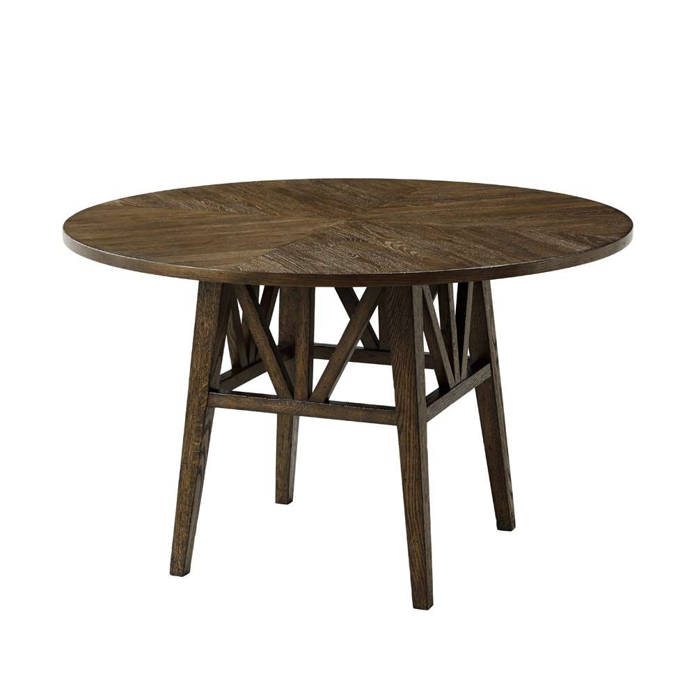 Theodore Alexander - Nova Round Dining Table in Dusk Finish - TAS54083-C254 veiw 1