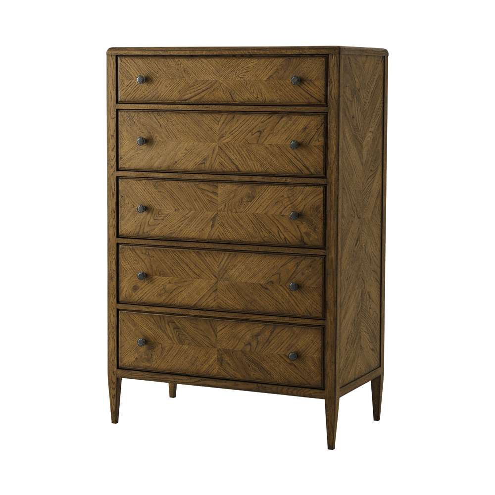Theodore Alexander - Nova Tall Chest in Dusk Finish - TAS60037-C254 veiw 1