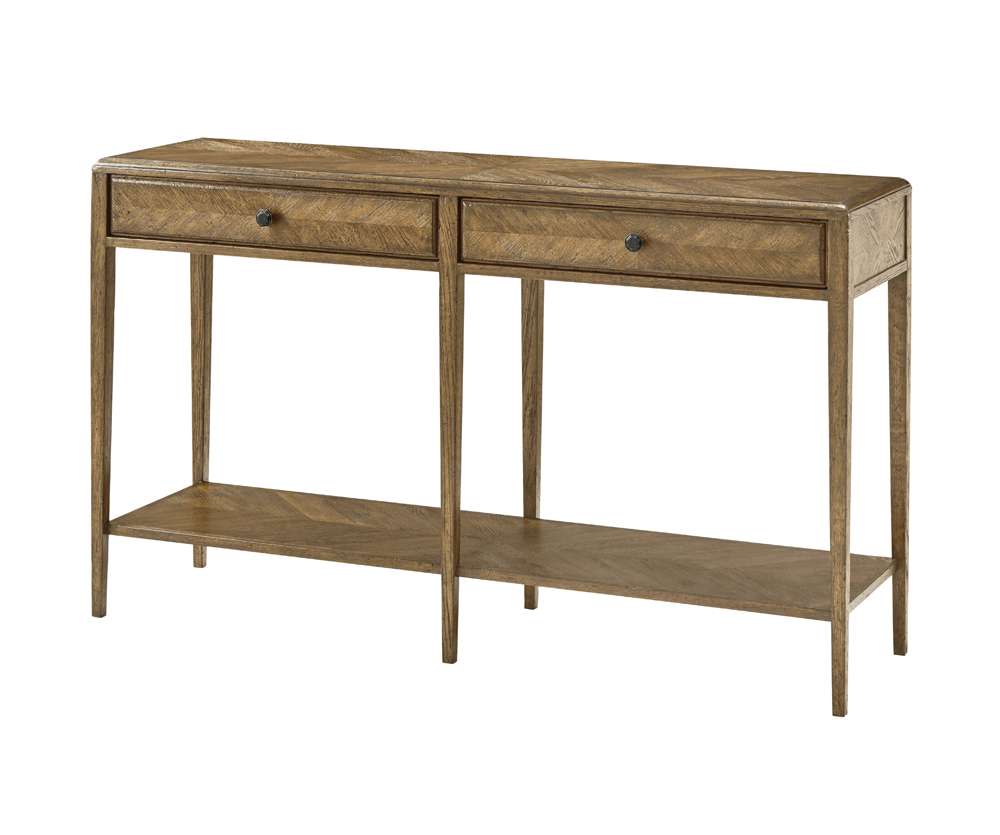 Theodore Alexander - Nova Two Frieze Drawers Console Table in Dawn Finish - TAS53037-C253 veiw 1