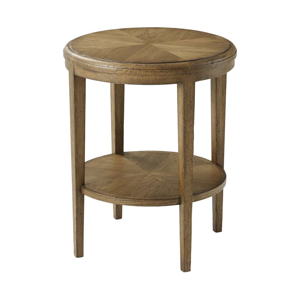 Theodore Alexander - Nova Two Tiered Round Side Table in Dawn Finish - TAS50083-C253 veiw 1