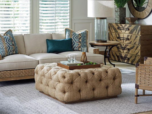 Tommy Bahama Home - Los Altos Laurel Cocktail Ottoman in Beige - 01-7288-44-40 veiw 2